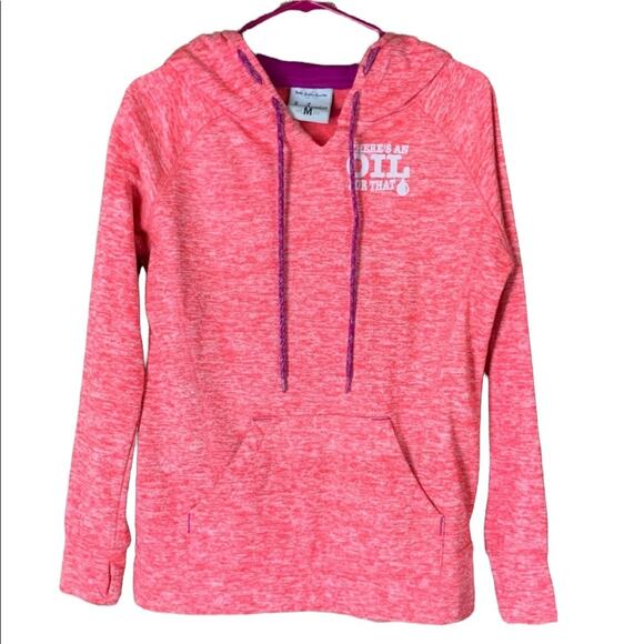 J. America Pink Sweatshirt Pullover Hoodie Essential Oils Size Medium - Picture 1 of 9